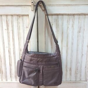 Lug, Infinity, Double Dutch, Taupe Messenger / Crossbody Bag.